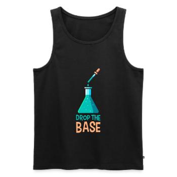 Drop The Base, chemistry chemist laboratory laboratory - Men's Premium Organic Tank Top - black - Front - Michal (187cm)