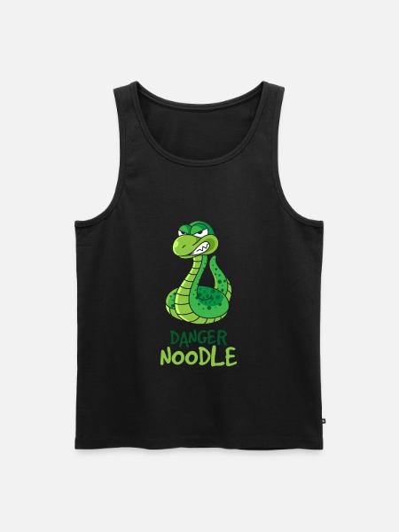 Niebezpieczeństwo Makaron, węże - Ekologiczny tank top męski Premium - czarny