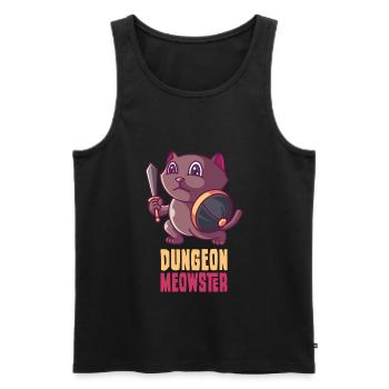 Dungeon Meowster, cat rpg game gift - Men's Premium Organic Tank Top - black - Front - AI Model Male 178 light (178cm)