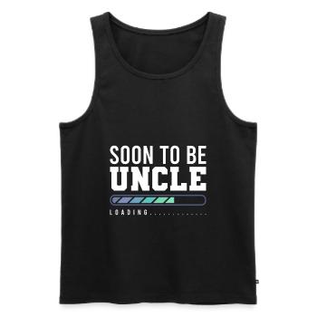 Uncle loading bar, gift baby pregnancy - Men's Premium Organic Tank Top - black - Front - AI Model Male 178 light (178cm)