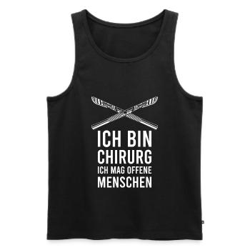 Ich bin Chirurg - Männer Premium Bio Tank Top - Schwarz - Vorne - AI Model Male 178 light (178cm)