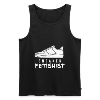 Fétichiste des baskets, cadeau de chaussures de sport - Débardeur bio Premium Homme - noir - Devant - Michal (187cm)