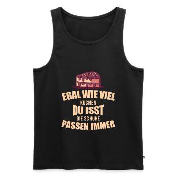 Egal wie viel du isst, geschenk kuchen backen - Männer Premium Bio Tank Top - Schwarz - Vorne - Michal (187cm)