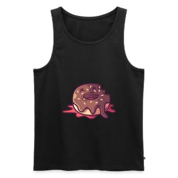 Dead donut, gift delicious pastries sweets - Men's Premium Organic Tank Top - black - Front - Michal (187cm)