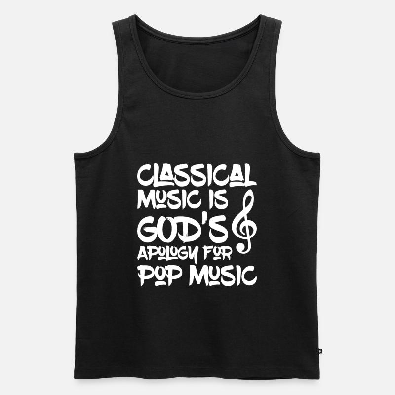 Classical Music Pop Music - Männer Premium Bio Tank Top - Schwarz