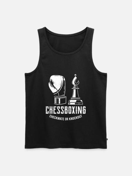 Chessboxing, chess boxing gift - Men's Premium Organic Tank Top - black
