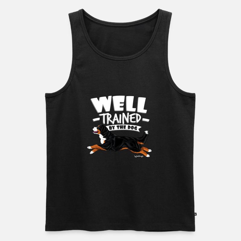 Berner Berner Ausgebildet - Männer Premium Bio Tank Top - Schwarz