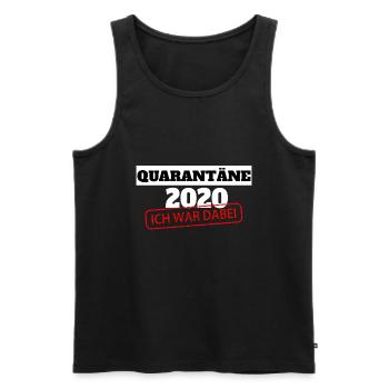 Quarantäne 2020 ich war dabei - Männer Premium Bio Tank Top - Schwarz - Vorne - AI Model Male 178 light (178cm)