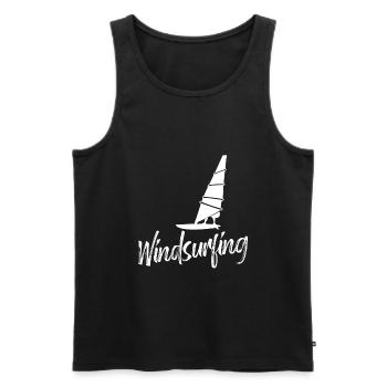 Windsurfing - Männer Premium Bio Tank Top - Schwarz - Vorne - Michal (187cm)