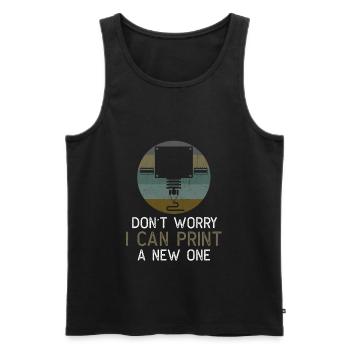 3D printing printer 3D printer printing gift - Men's Premium Organic Tank Top - black - Front - AI Model Male 178 light (178cm)