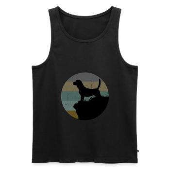 beagle - Débardeur bio Premium Homme - noir - Devant - Michal (187cm)