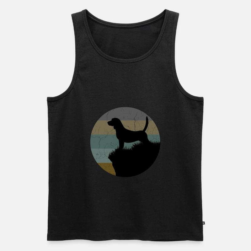 Beagle - Männer Premium Bio Tank Top - Schwarz