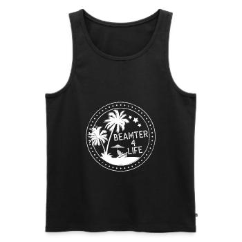 Civil servant 4 life - Men's Premium Organic Tank Top - black - Front - AI Model Male 178 light (178cm)