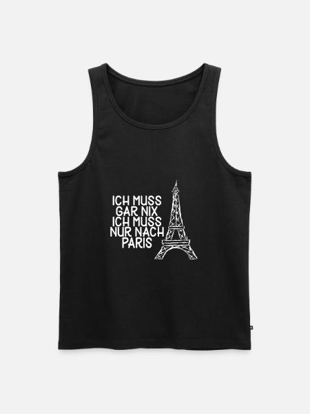 Paris Eiffelturm - Männer Premium Bio Tank Top - Schwarz