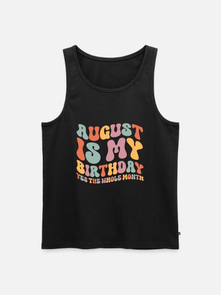 August Birthday - Men's Premium Organic Tank Top - black