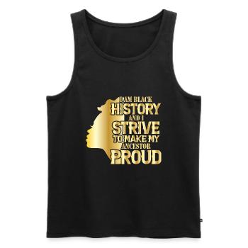 Black History Month Black History - Männer Premium Bio Tank Top - Schwarz - Vorne - AI Model Male 178 light (178cm)