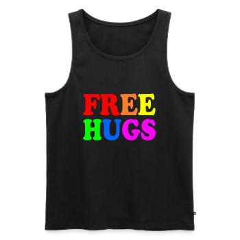 Free hugs - Männer Premium Bio Tank Top - Schwarz - Vorne - Michal (187cm)