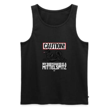 mittelguard5 - Männer Premium Bio Tank Top - Schwarz - Vorne - Michal (187cm)