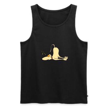 Greyhound - just sleeping - Men's Premium Organic Tank Top - black - Front - AI Model Male 178 light (178cm)
