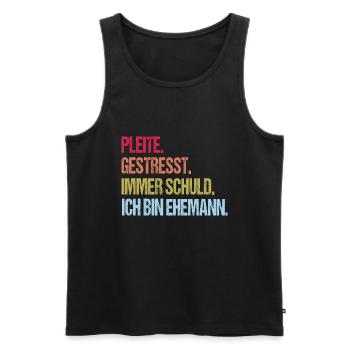 Ich bin Ehemann!!! - Männer Premium Bio Tank Top - Schwarz - Vorne - AI Model Male 178 light (178cm)