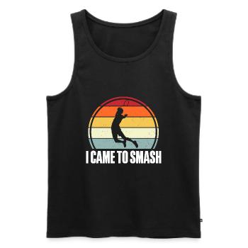 Badminton Federball - Men's Premium Organic Tank Top - black - Front - Michal (187cm)