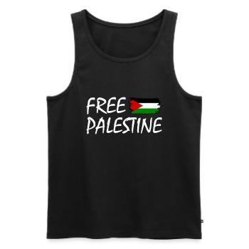 Free palestine - Männer Premium Bio Tank Top - Schwarz - Vorne - Michal (187cm)