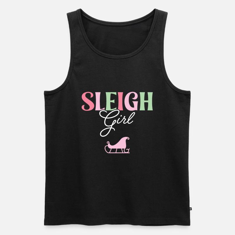 Schlittenmädchen - Männer Premium Bio Tank Top - Schwarz