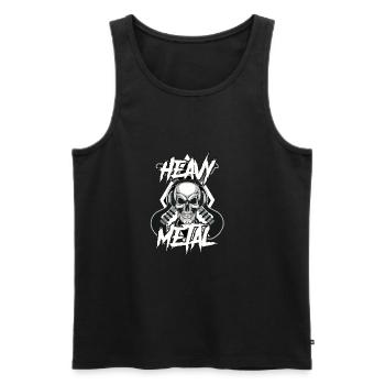 Heavy Metal - Débardeur bio Premium Homme - noir - Devant - AI Model Male 178 light (178cm)