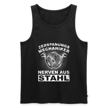 Zerspanungsmechaniker - Männer Premium Bio Tank Top - Schwarz - Vorne - Michal (187cm)