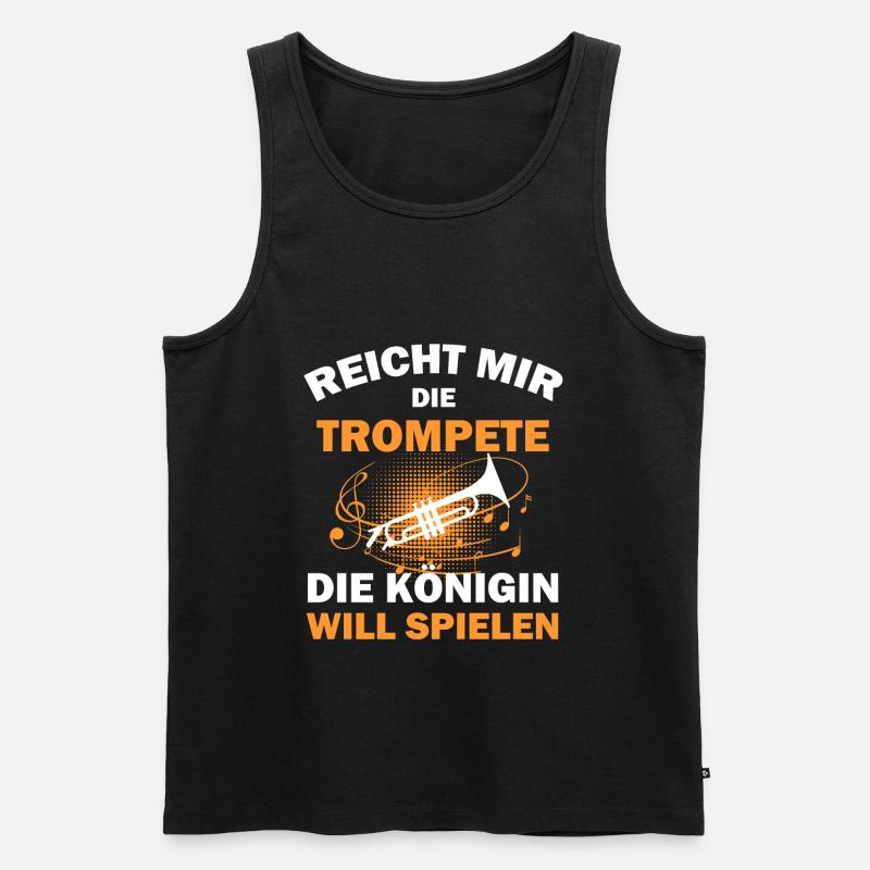 Trompete Trompeter - Männer Premium Bio Tank Top - Schwarz