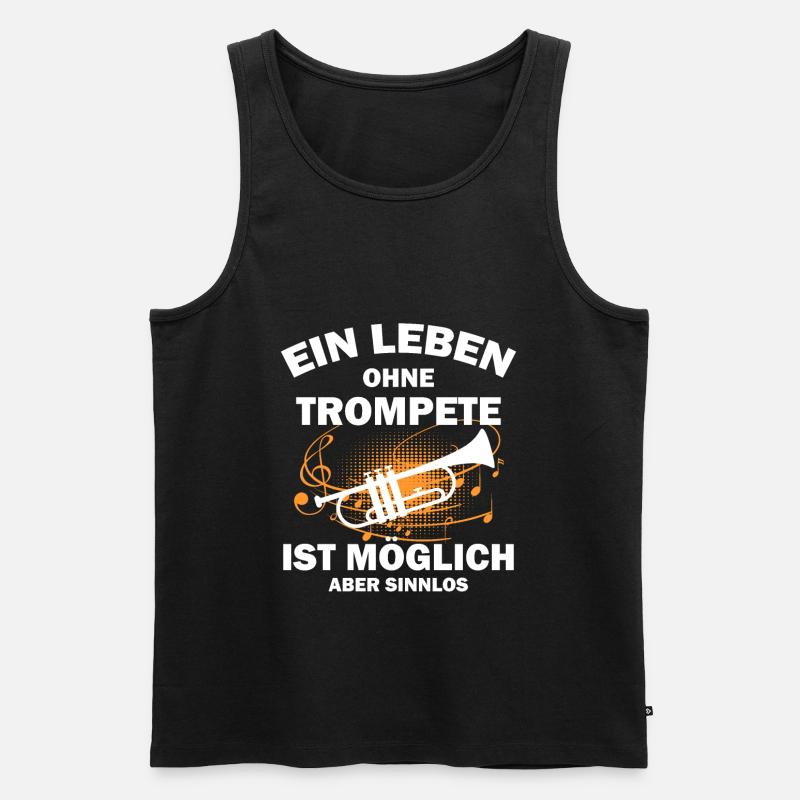 Trompete Trompeter - Männer Premium Bio Tank Top - Schwarz