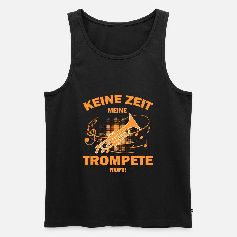 Trompete Trompeter - Männer Premium Bio Tank Top - Schwarz