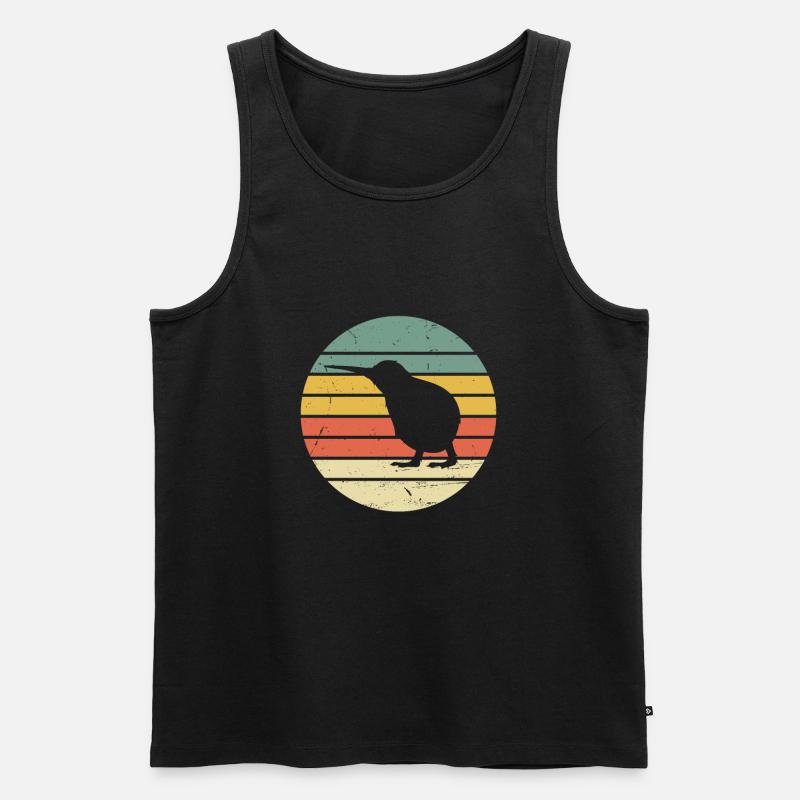 Kiwi Vogel - Männer Premium Bio Tank Top - Schwarz
