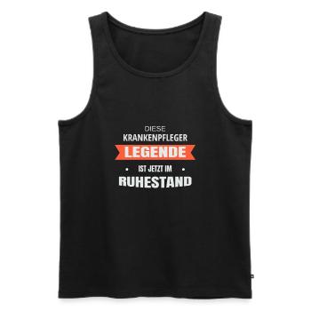 Rente Ruhestand Pension Krankenpfleger - Männer Premium Bio Tank Top - Schwarz - Vorne - Michal (187cm)