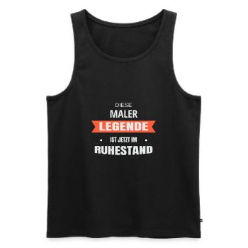 Rente Ruhestand Pension Maler - Männer Premium Bio Tank Top - Schwarz - Vorne - Michal (187cm)
