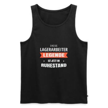 Rente Ruhestand Pension Lagerarbeiter - Männer Premium Bio Tank Top - Schwarz - Vorne - Michal (187cm)