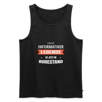 Rente Ruhestand Pension Informatiker - Männer Premium Bio Tank Top - Schwarz - Vorne - Michal (187cm)