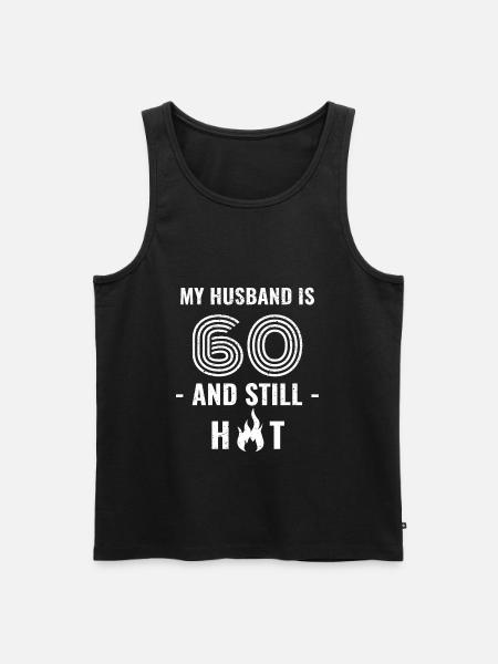 60 years birthday husband - Men's Premium Organic Tank Top - black