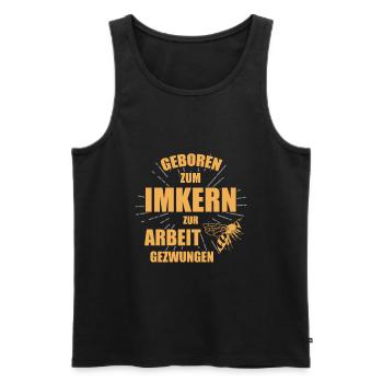 Imker Bienen - Männer Premium Bio Tank Top - Schwarz - Vorne - Michal (187cm)