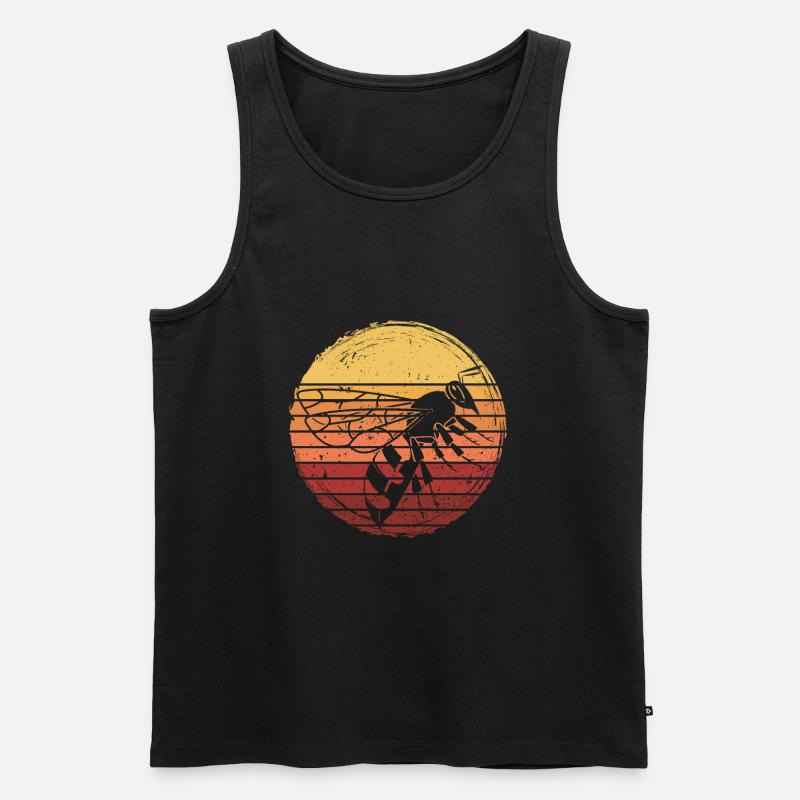 Imker Bienen Retro - Männer Premium Bio Tank Top - Schwarz