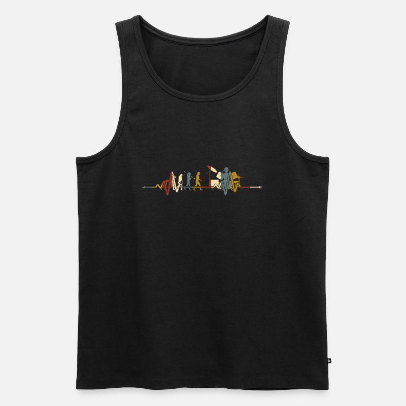 Retro Schlagzeuger Evolution Drummer - Men's Premium Organic Tank Top - black