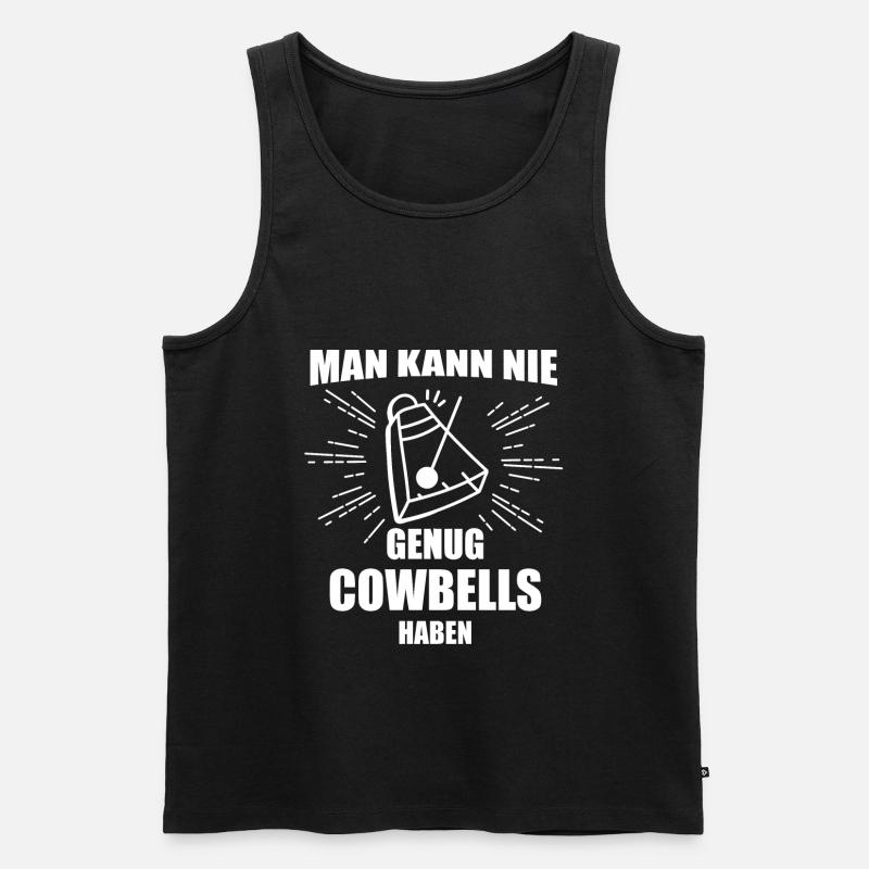 Schlagzeuger Cowbell Drummer - Männer Premium Bio Tank Top - Schwarz