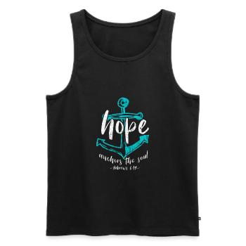 Hope Bible verse - Men's Premium Organic Tank Top - black - Front - AI Model Male 178 light (178cm)