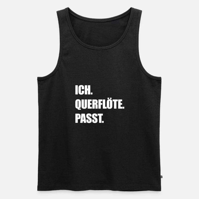 Querflöte - Männer Premium Bio Tank Top - Schwarz
