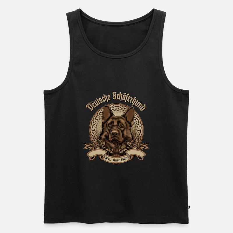 Der Deutsche Schäferhund - Männer Premium Bio Tank Top - Schwarz