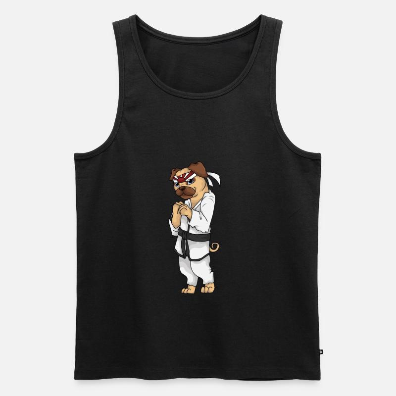 Karate - Männer Premium Bio Tank Top - Schwarz