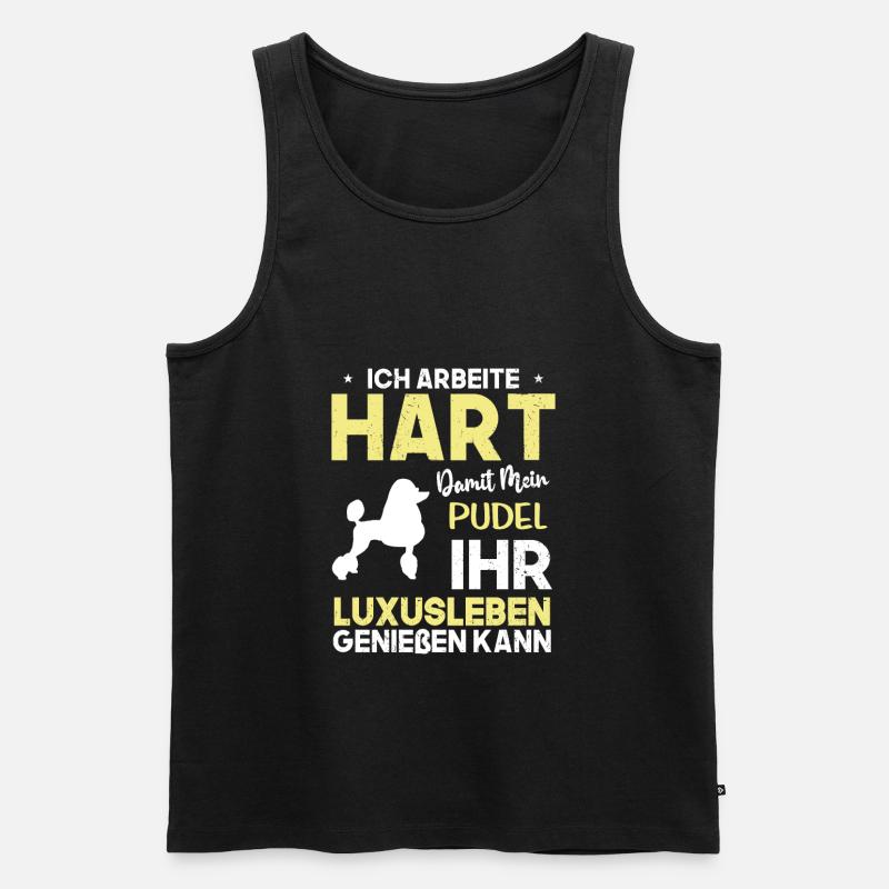Pudel - Männer Premium Bio Tank Top - Schwarz