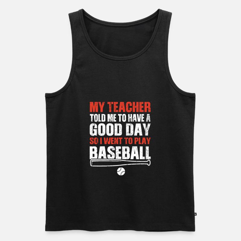 Baseball - Männer Premium Bio Tank Top - Schwarz