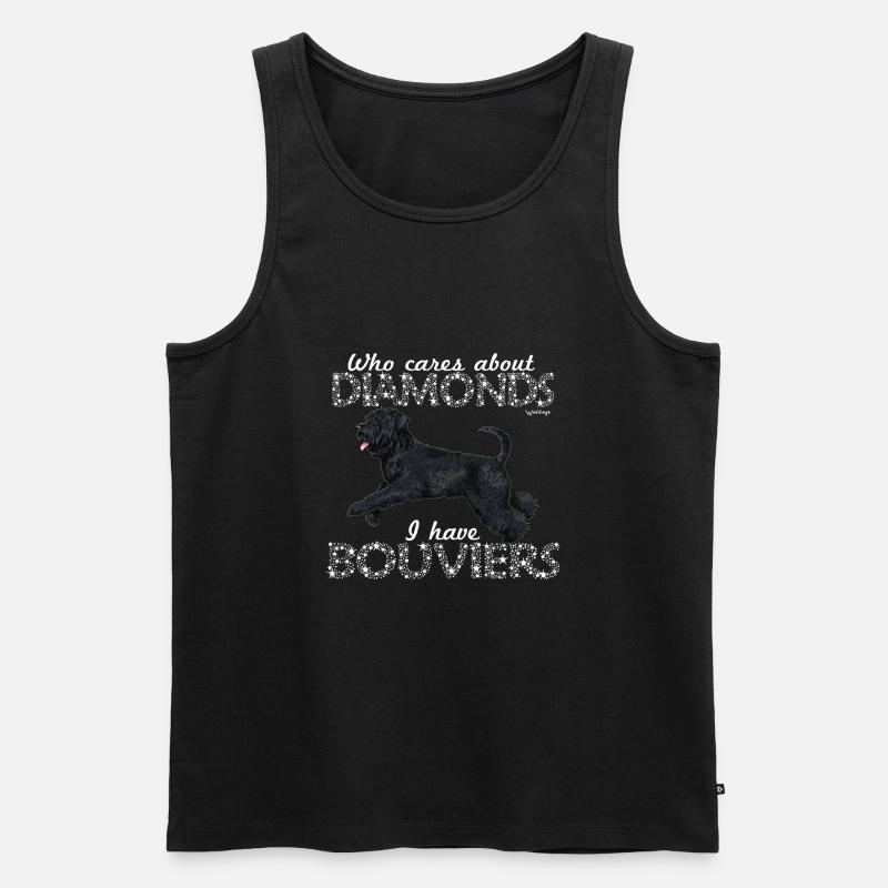 Bouvier Diamonds - Männer Premium Bio Tank Top - Schwarz