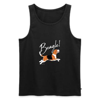 Beagle! - Men's Premium Organic Tank Top - black - Front - Michal (187cm)